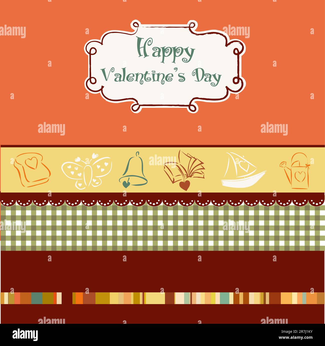 vintage valentine's day card Stock Vector Image & Art - Alamy