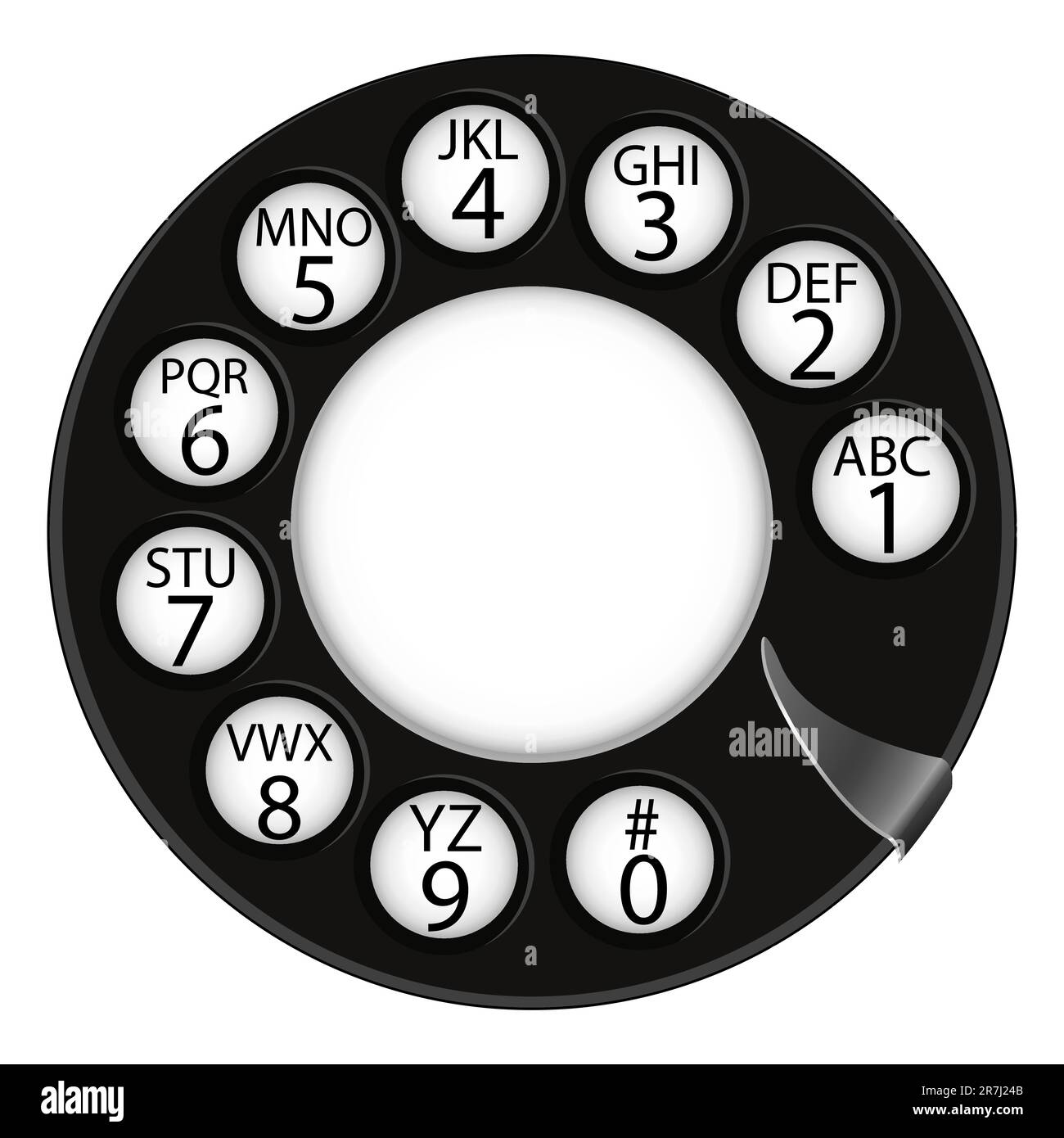 telephone numbers, abstract disk against white background; vector art
