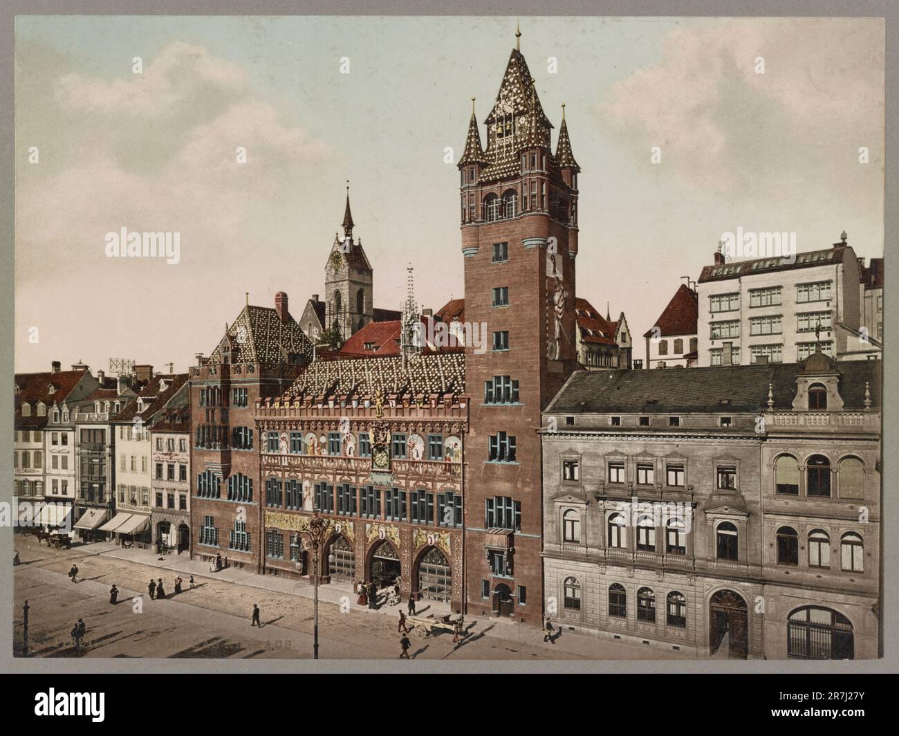 Das Rathaus, Basel, Basel-Stadt, Switzerland 1890. Stock Photo