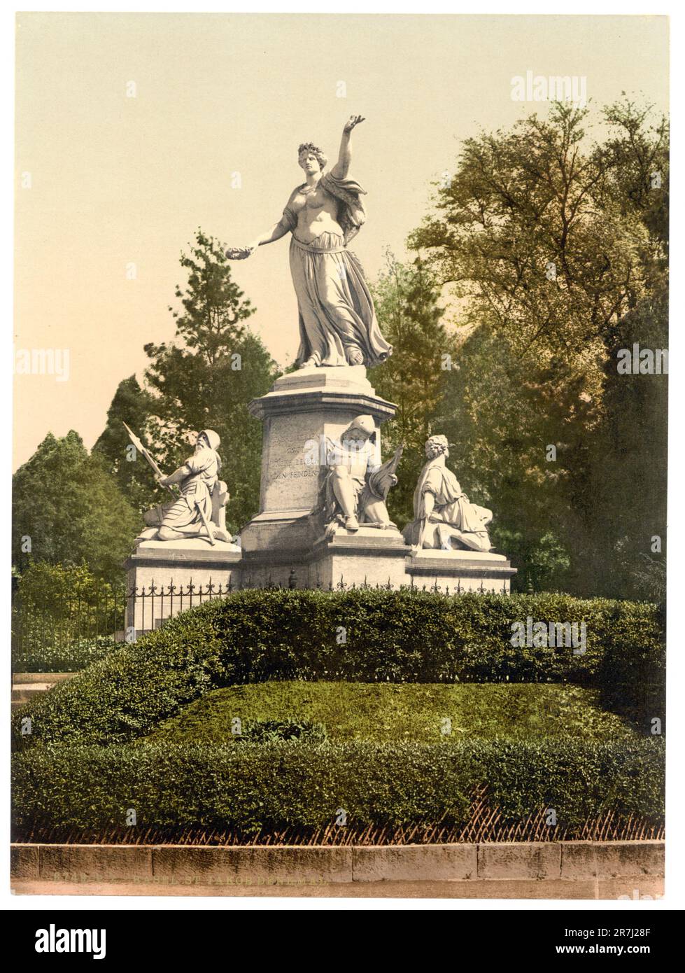 St. Jakobs-Denkmal Monument, Basel, Basel-Stadt, Switzerland 1890. Stock Photo
