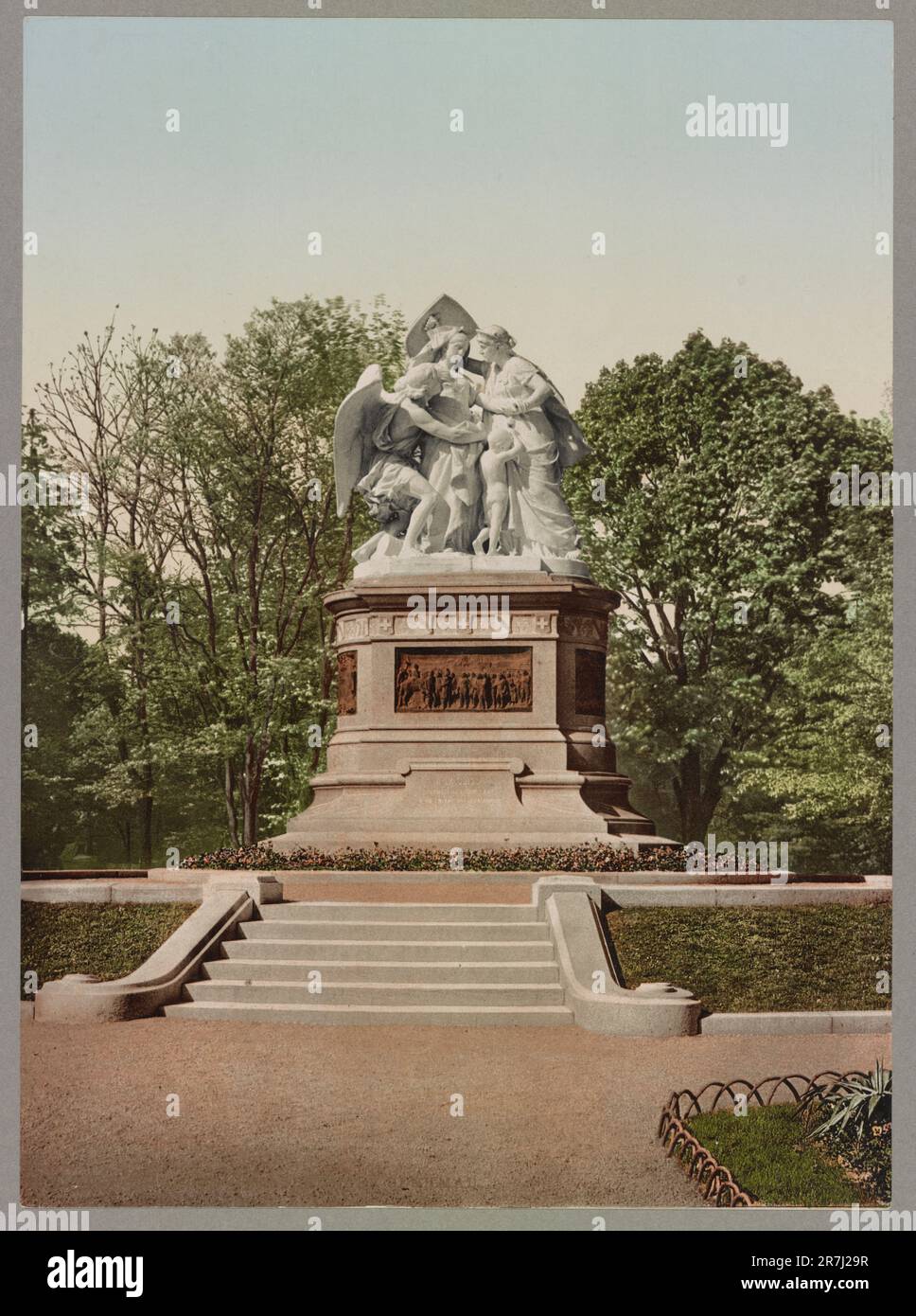 Strassburger Denkmal, Franco-Prussian War 1870-1871 Commemoration, , Basel, Basel-Stadt, Switzerland 1890. Stock Photo
