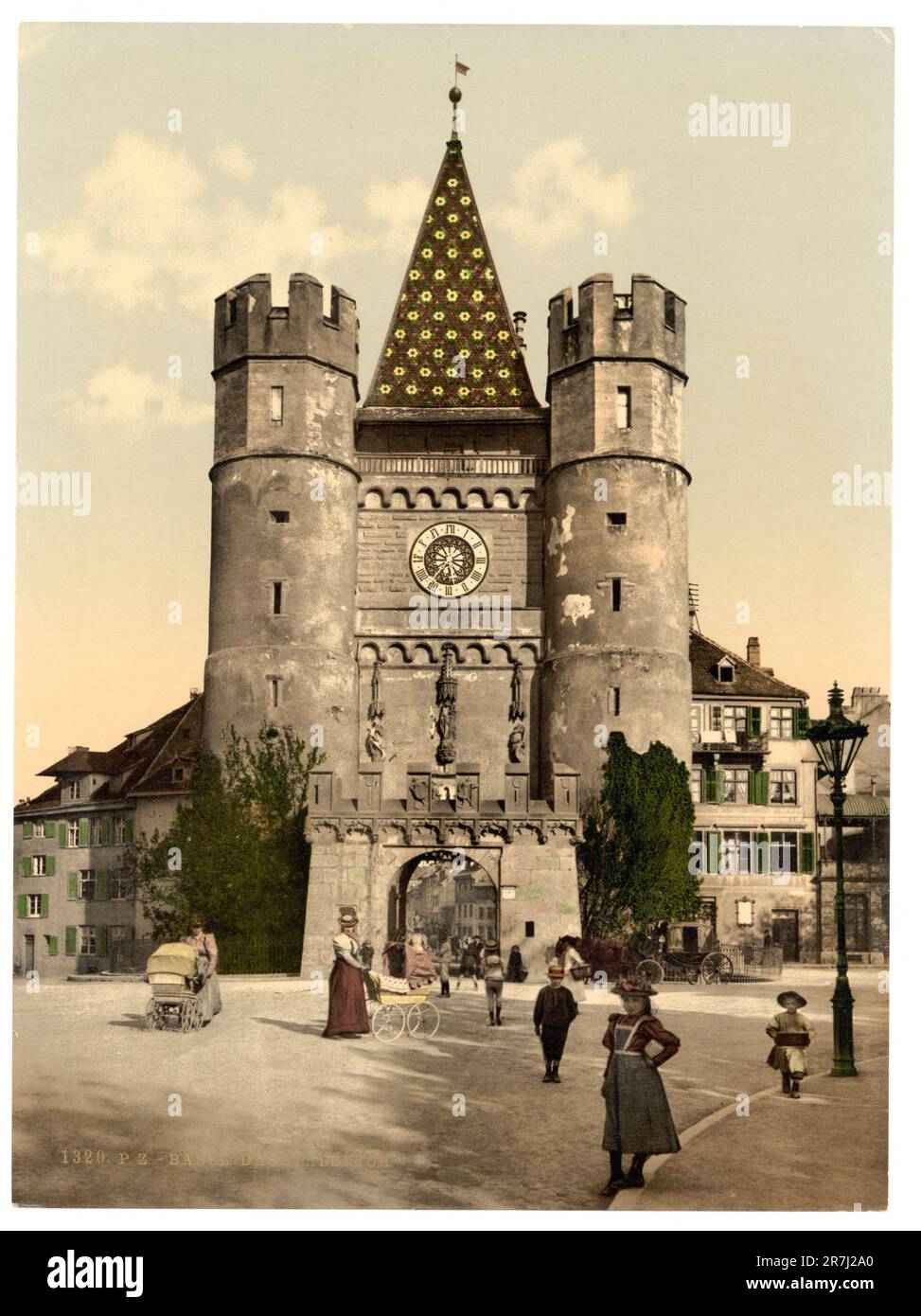 The Spalentor, Basel, Basel-Stadt, Switzerland 1890. Stock Photo