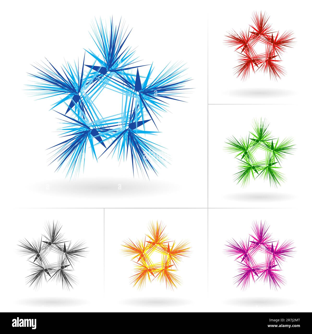 Set #4 of beautiful stars icons for your design Stock Vector Image ...