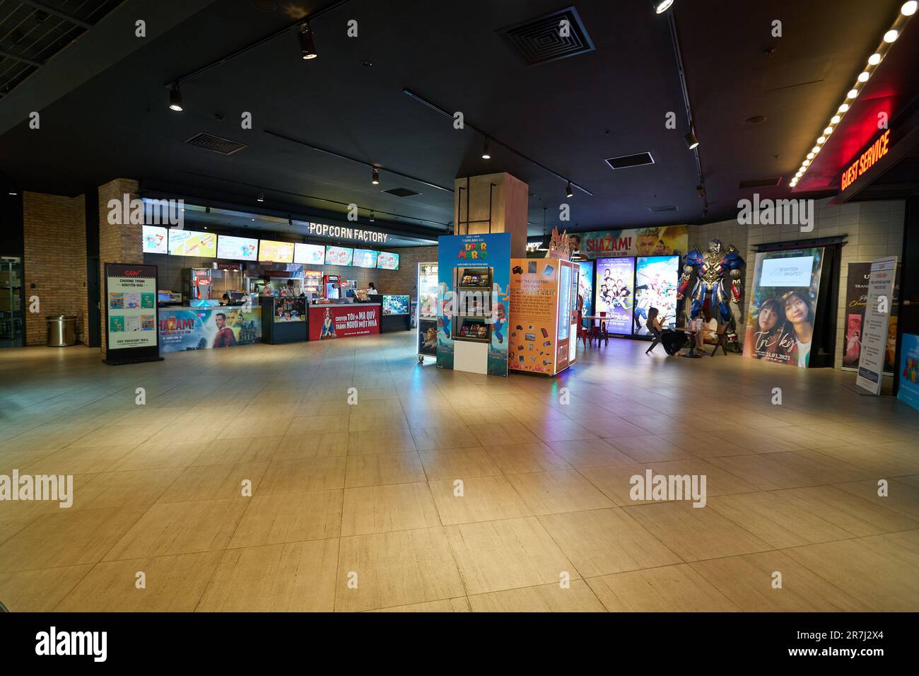 HO CHI MINH CITY, VIETNAM CIRCA MARCH, 2023 Popcorn factory at CGV