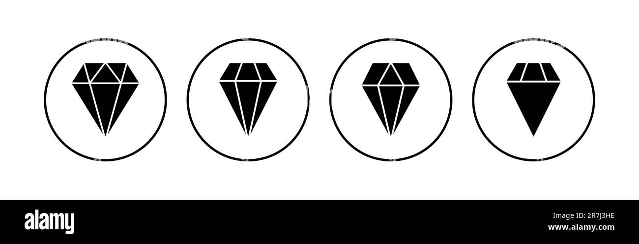Diamond icon set. diamond gems vector icon Stock Vector Image & Art - Alamy