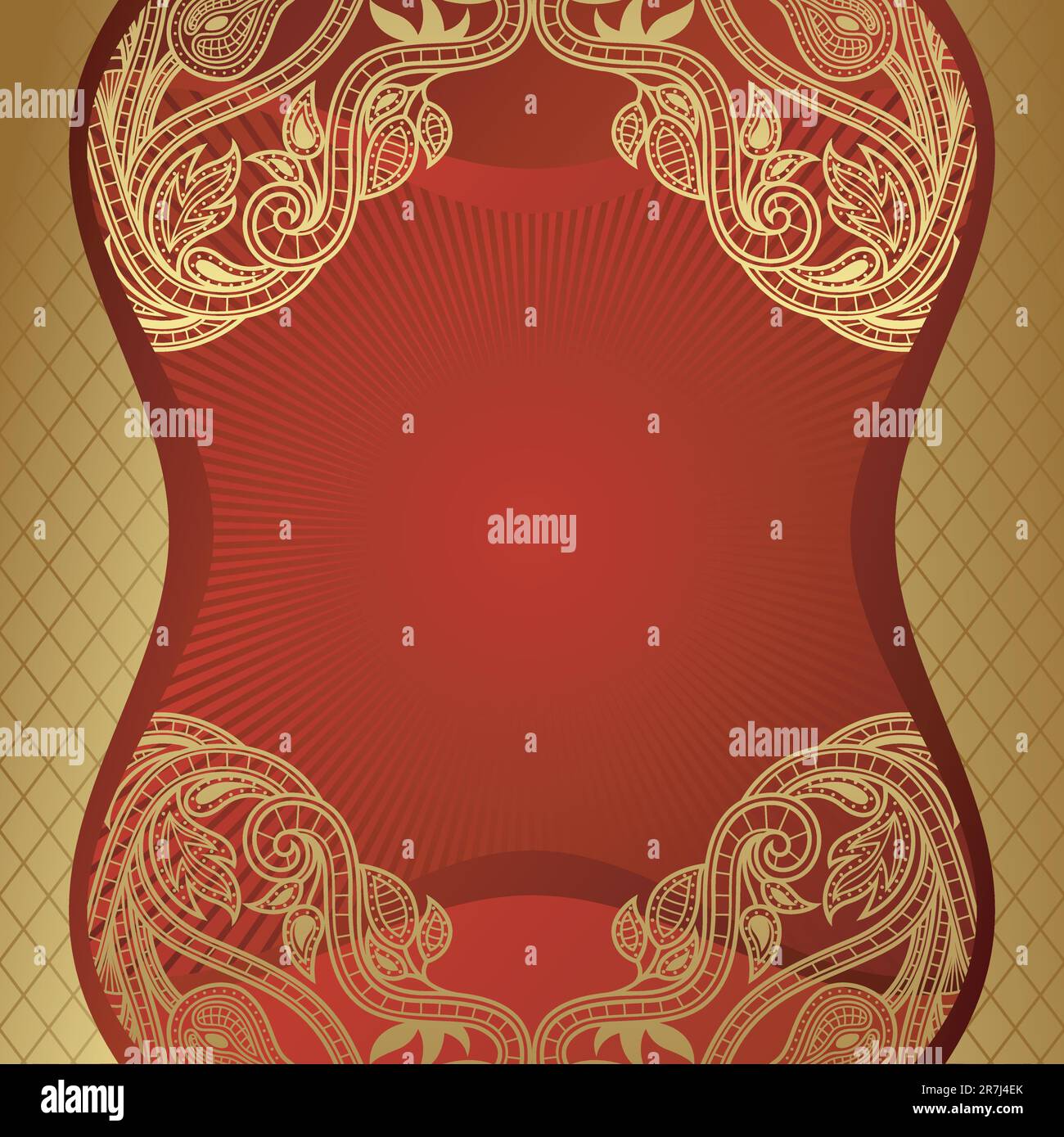 Illustration of abstract gold floral background Stock Vector Image