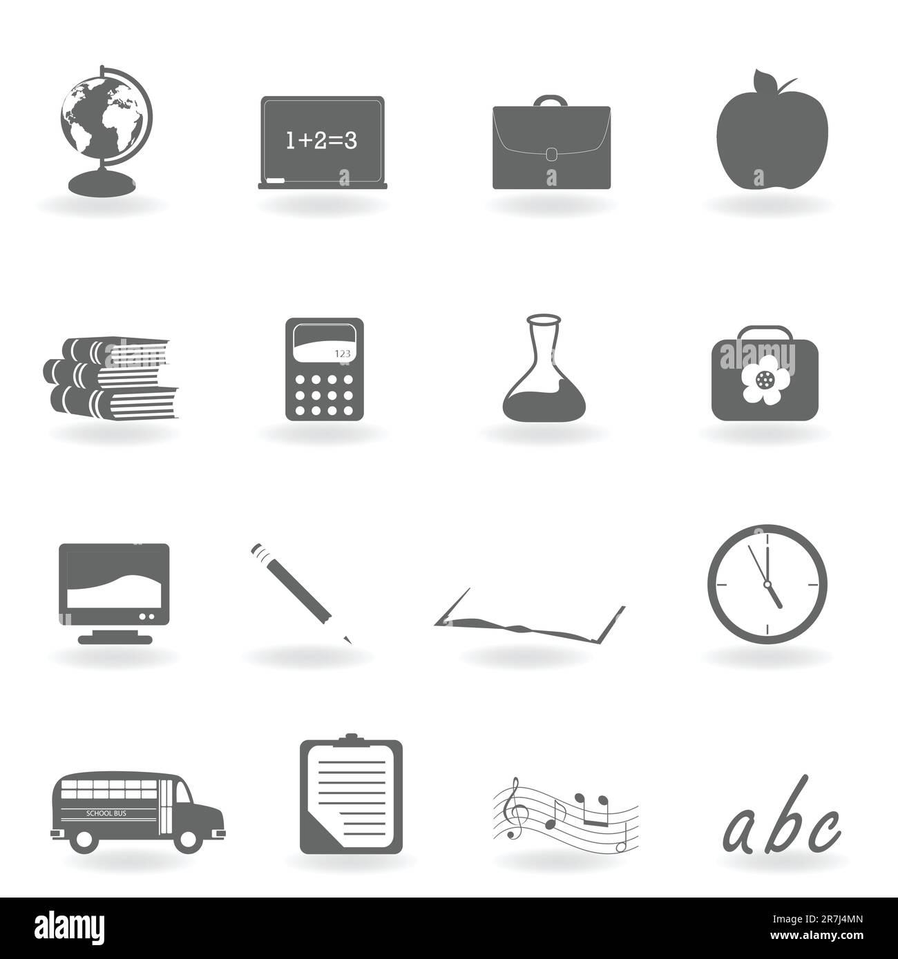 Back to school icon set Stock Vector Image & Art Alamy