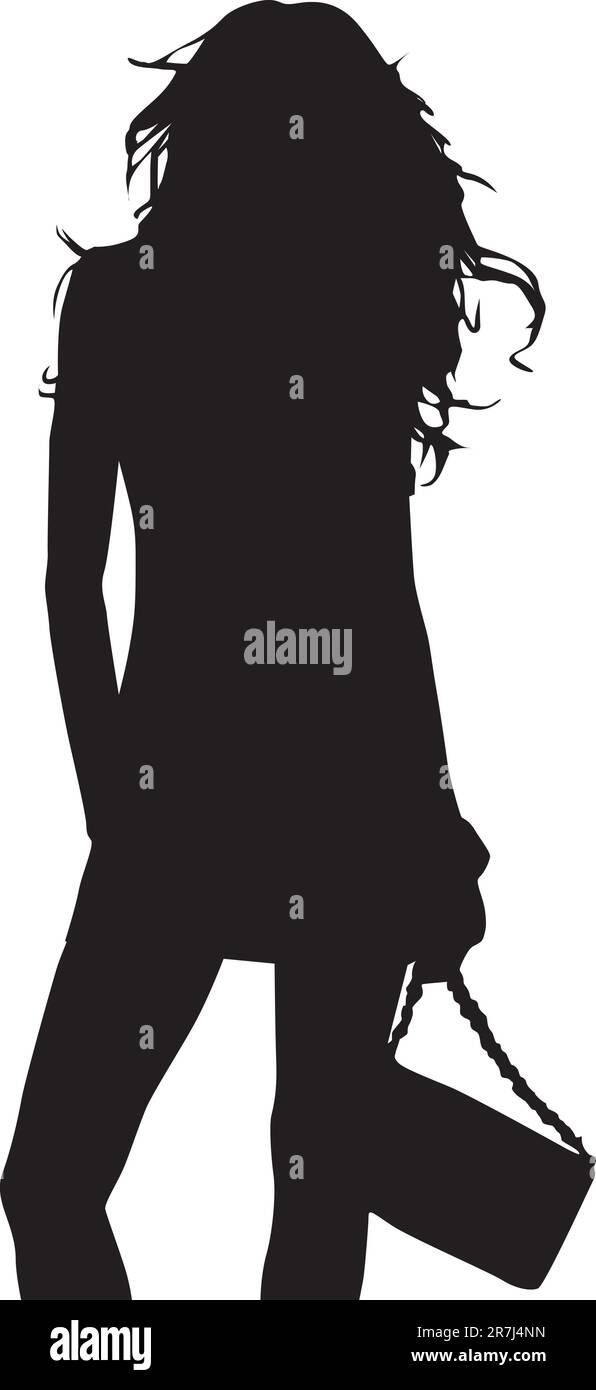 Silhouette fashion girl Stock Vector Image & Art - Alamy