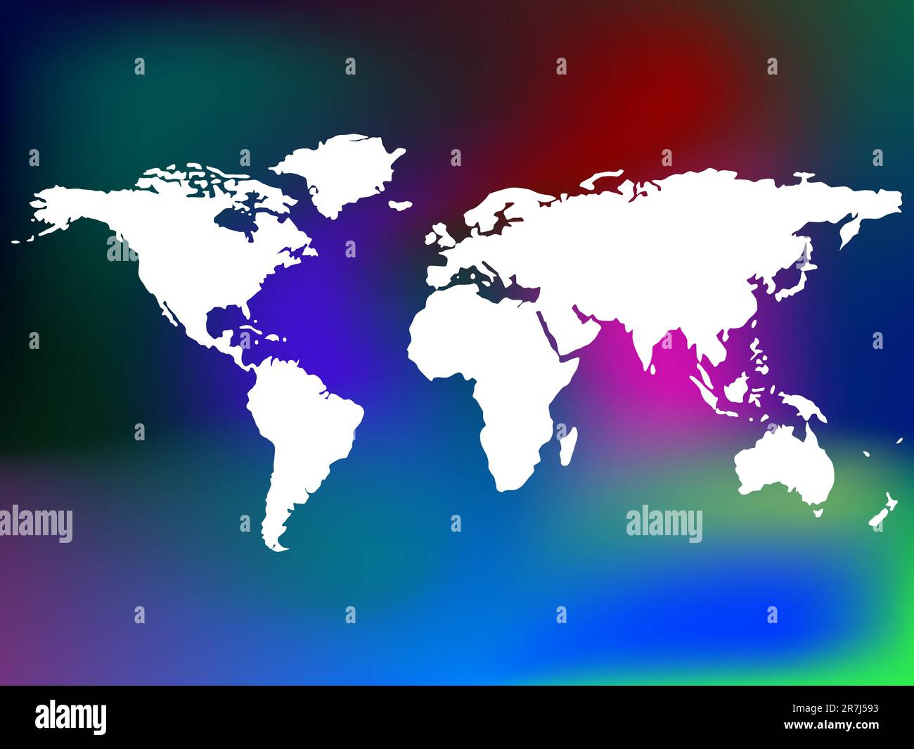 unique abstract background and world map, vector art illustration Stock Vector