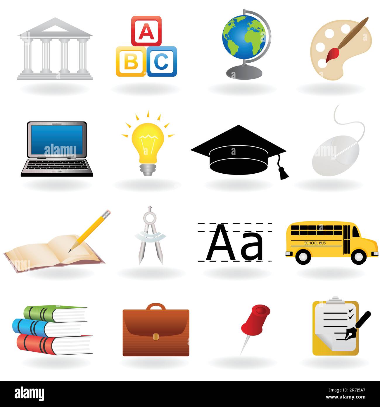 School and education related symbols Stock Vector Image & Art - Alamy