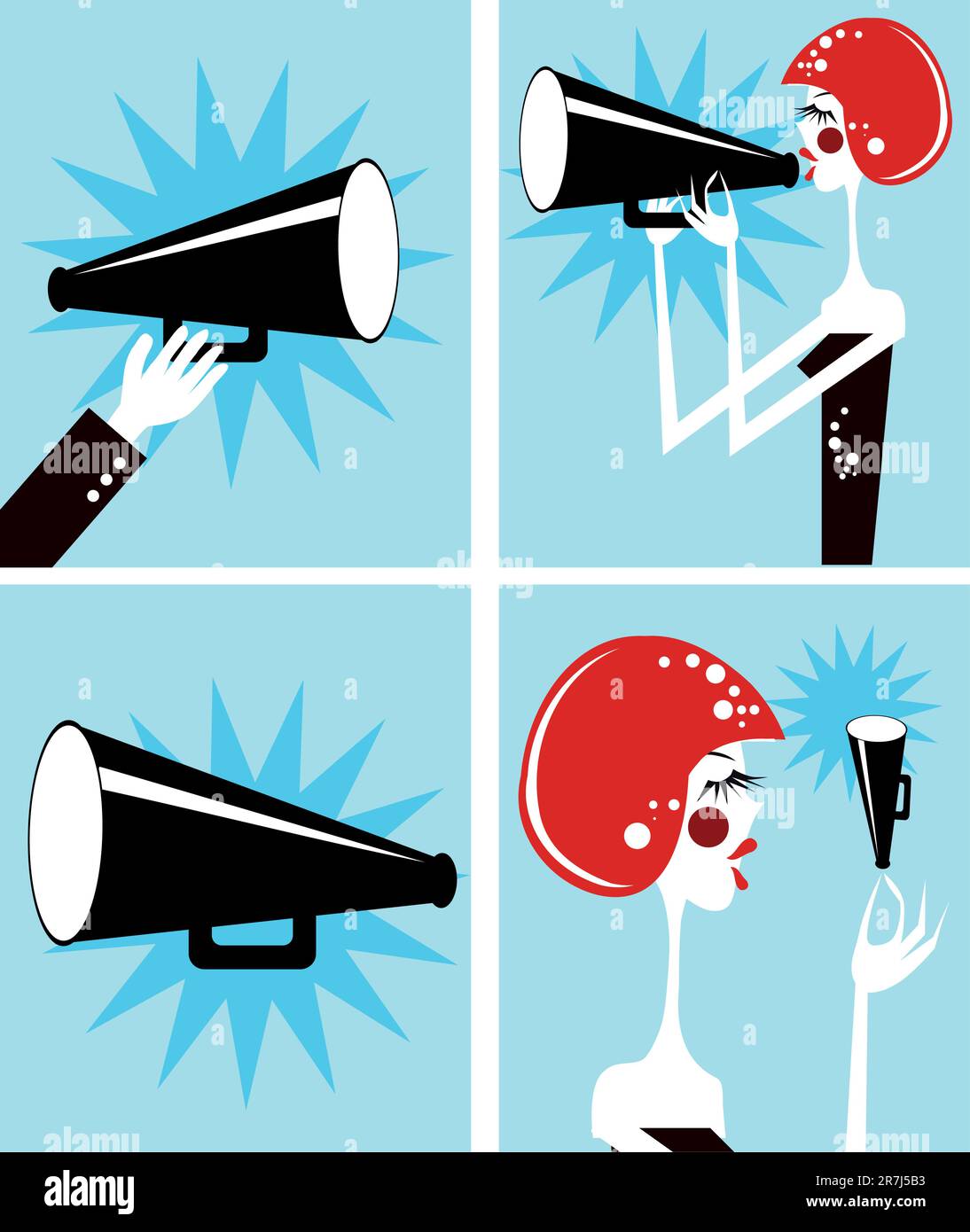 Loudspeaker and megaphone Stock Vector Image & Art Alamy