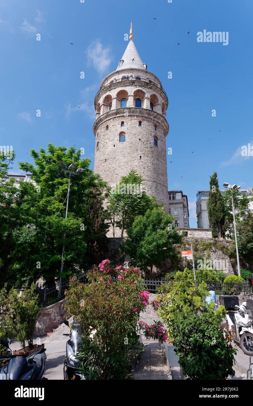 Galata Tower, Galata District, Istanbul, Turkey Stock Photo