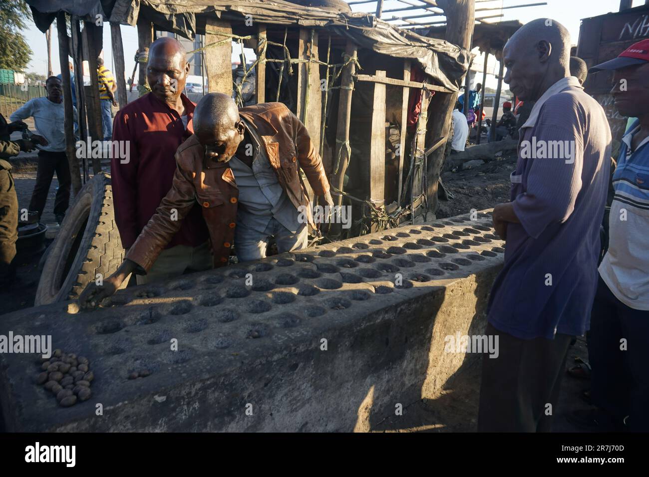 Lusaka, Zambia. 4th June, 2023. Senior citizens play Nsolo, a