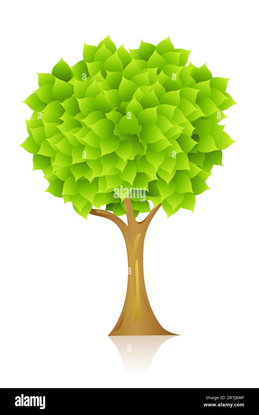 illustration of natural tree on isolated background Stock Vector Image ...