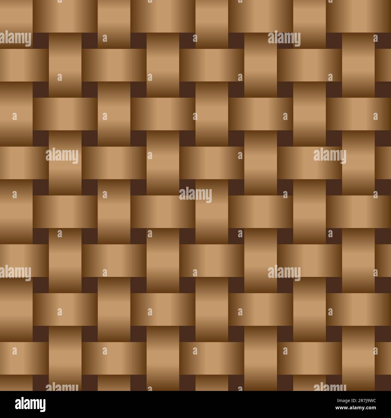 Interweaving brown tapes - an abstract texture vector eps8 Stock Vector