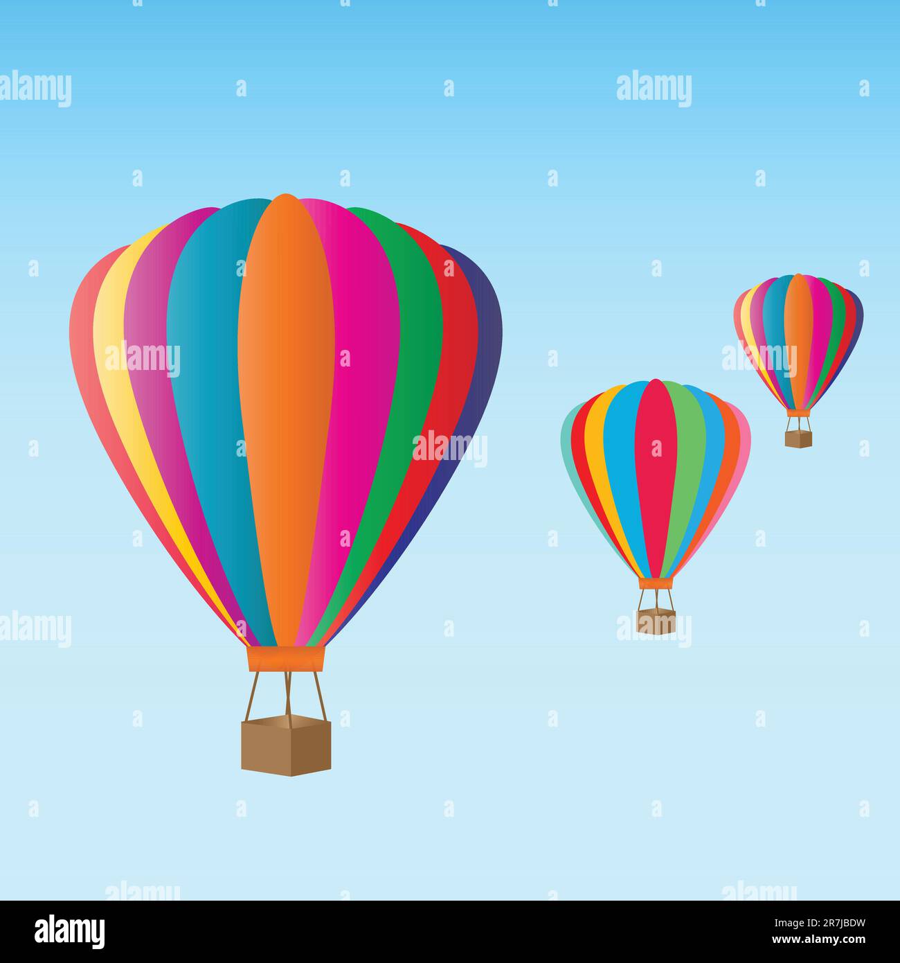 Balloon string stripe flat Royalty Free Vector Image
