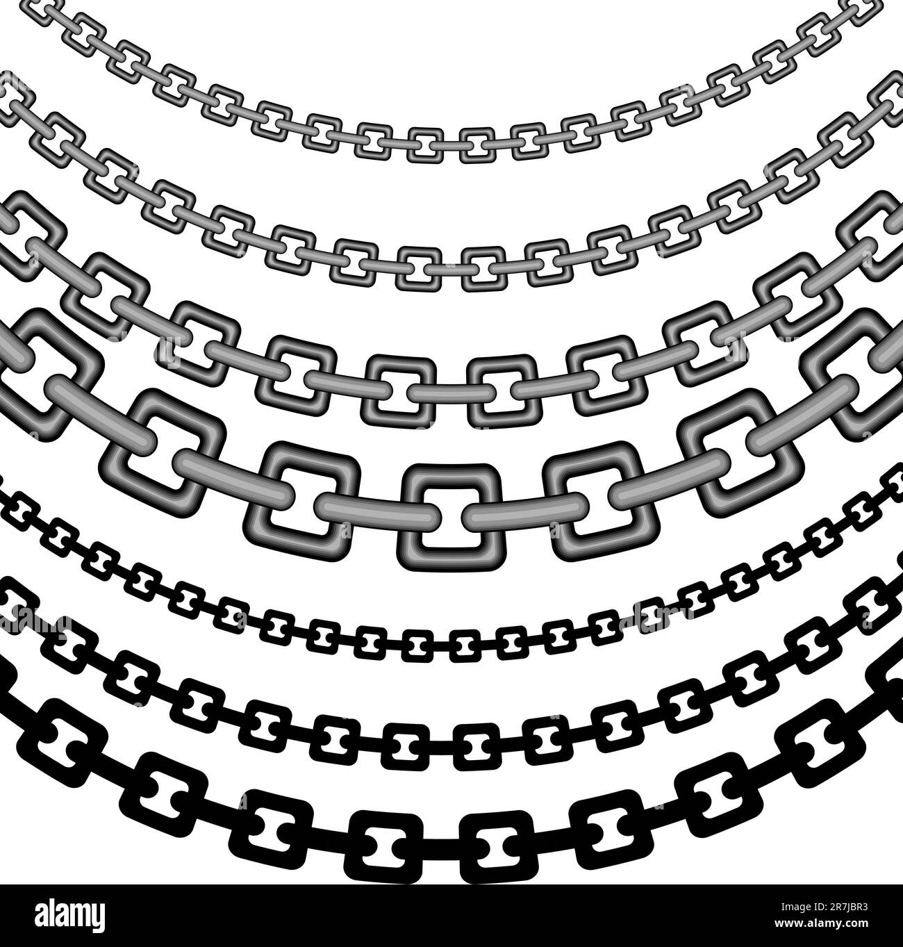 An image of a set of curved chain patterns Stock Vector Image & Art Alamy