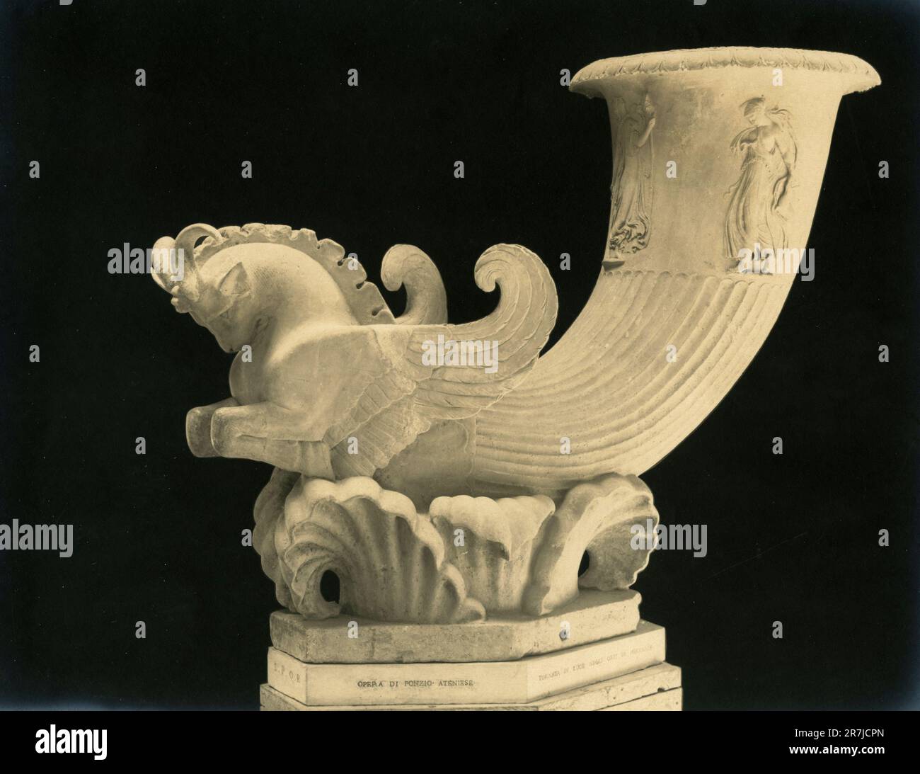 Rhyton by Pontios, ancient Greek marble fountain, Capitoline Museum ...