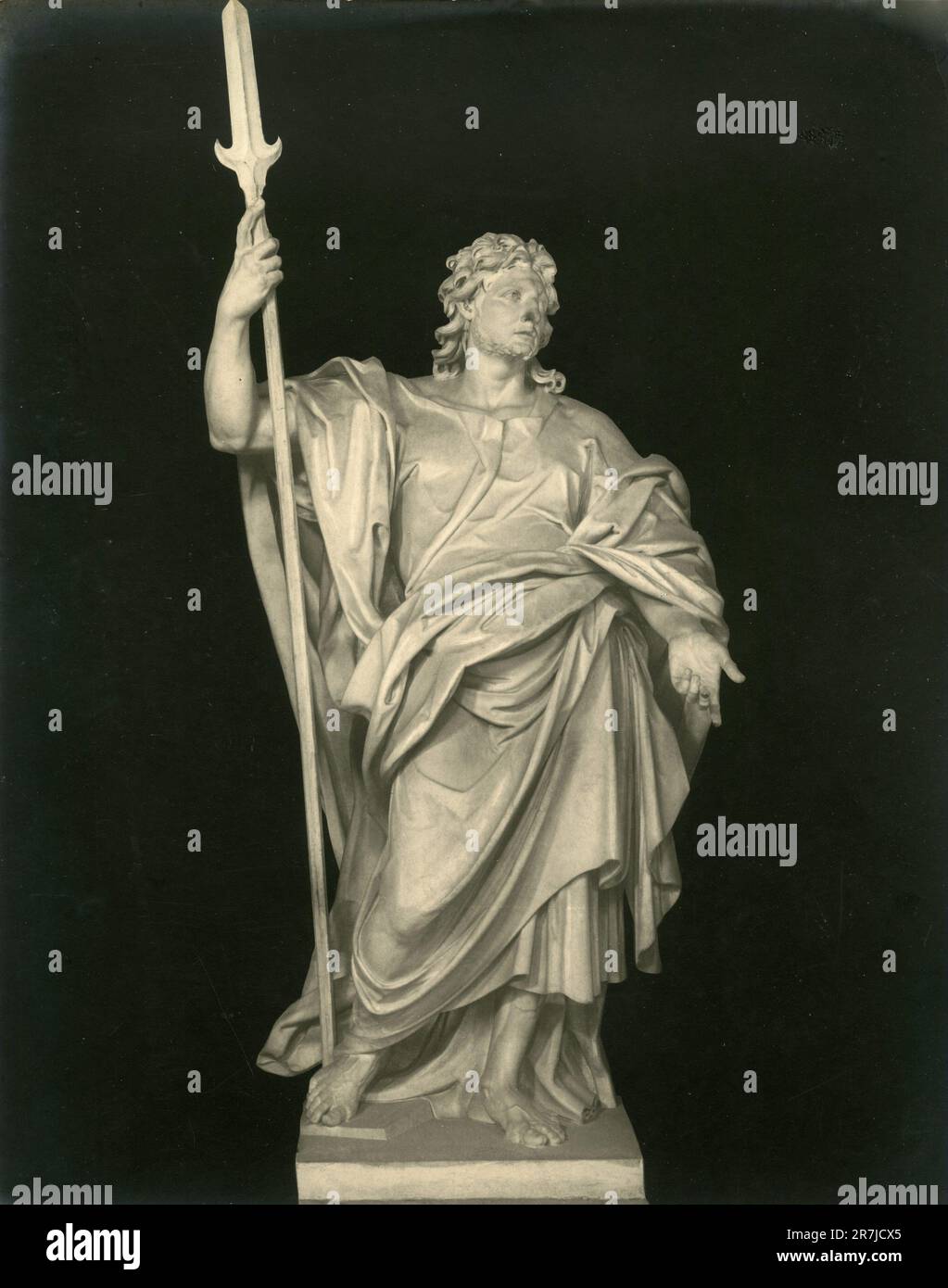 Ancient marble statue of St. Jude Thaddeus by Italian artist Lorenzo Ottoni, Lateran church, Rome, Italy 1900s Stock Photo