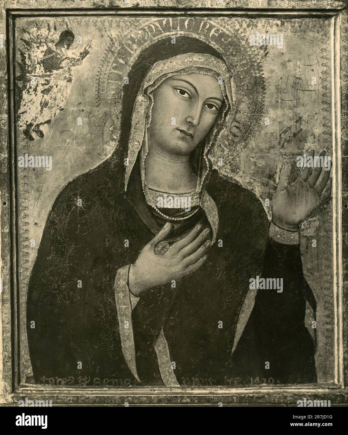 Lady of Graces, painting by Italian artist Taddeo di Bartolo, Cathedral of Orte, Italy 1900s Stock Photo
