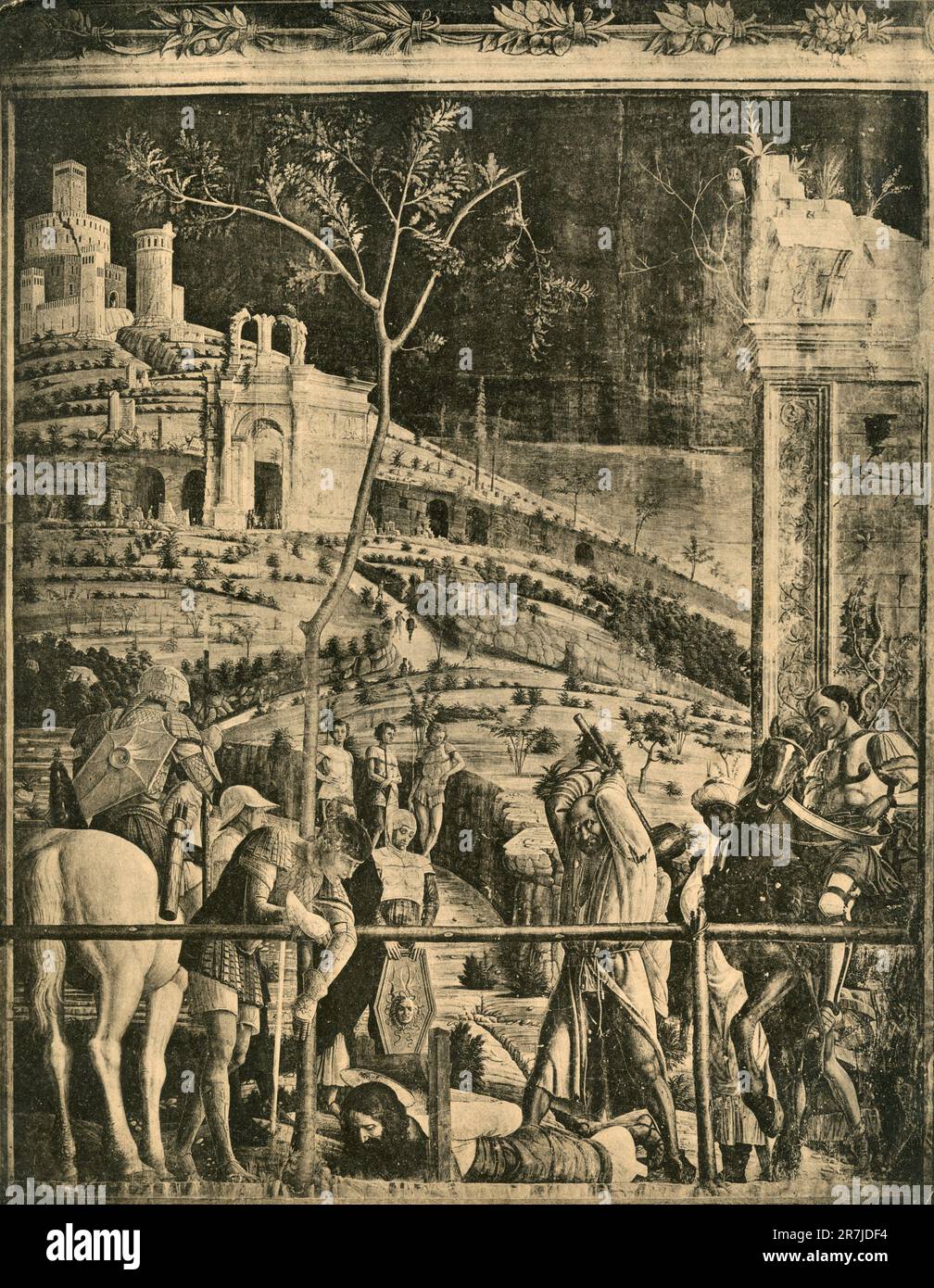 Martyrdom of St. James, painting by Italian artist Andrea Mantegna, Ovetari Chapel, Eremitani Church, Padova, Italy 1900s Stock Photo