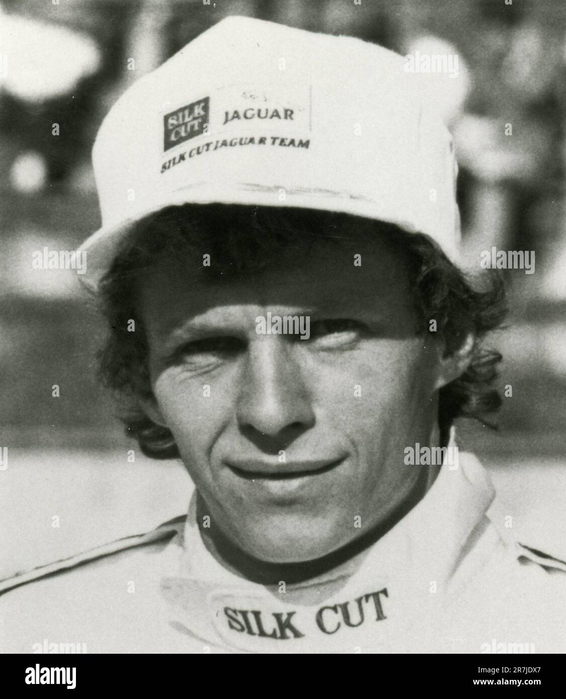 Dutch car racing Jaguar Silk Cut pilot Jan Lammers, UK 1987 Stock Photo
