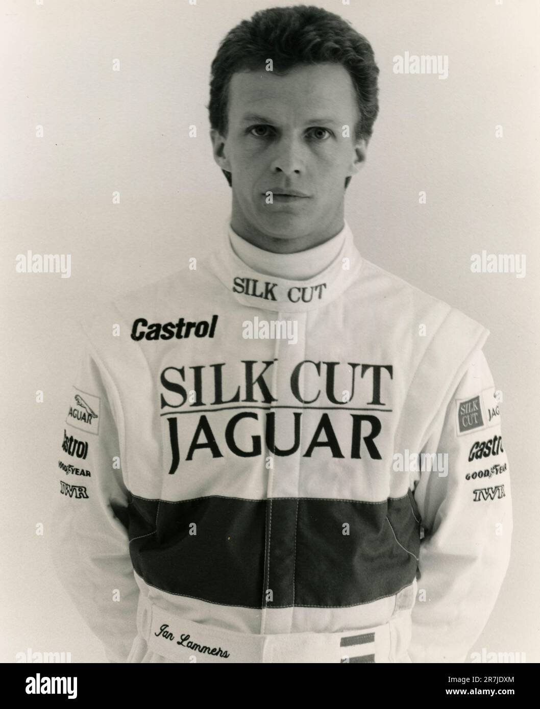 Dutch car racing Jaguar pilot Jan Lammers, UK 1990 Stock Photo