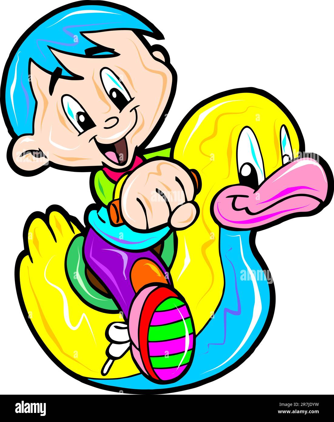 a digitally illustrated cute boy Stock Vector Image & Art - Alamy
