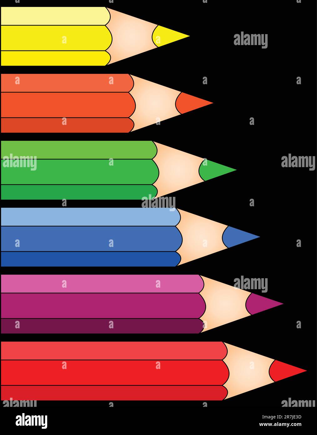 Colored Pencils Vector Illustration Stock Vector Image And Art Alamy