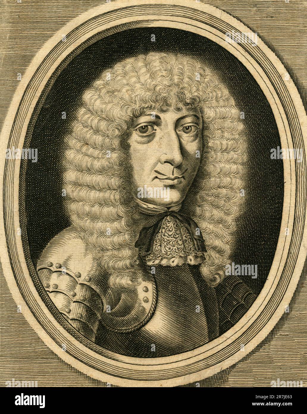 Portrait of Count Gaspar de Coligny, illustration, France 1800s Stock Photo
