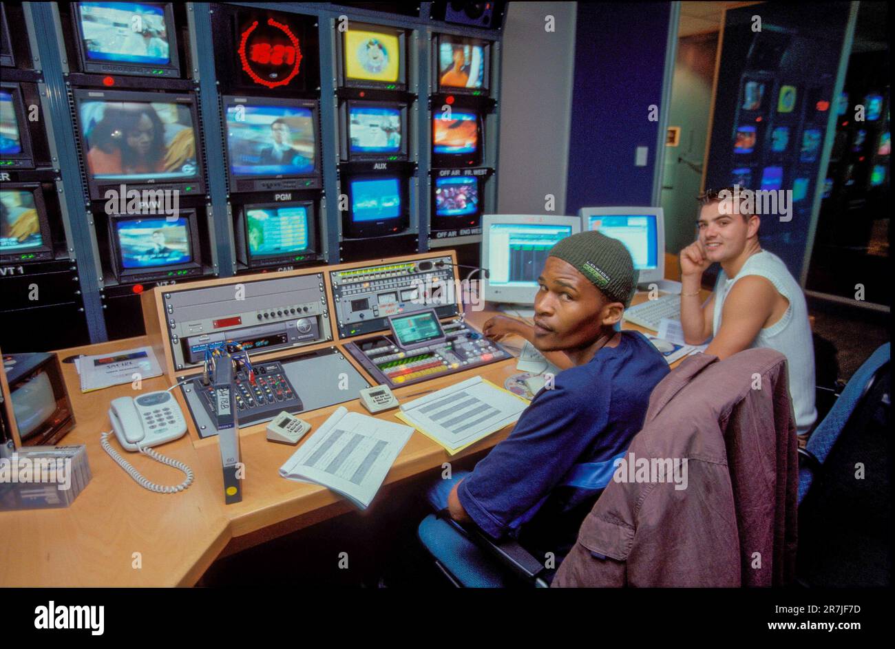 South Africa, Johannesburg. Television studio of TVAfrica Stock Photo