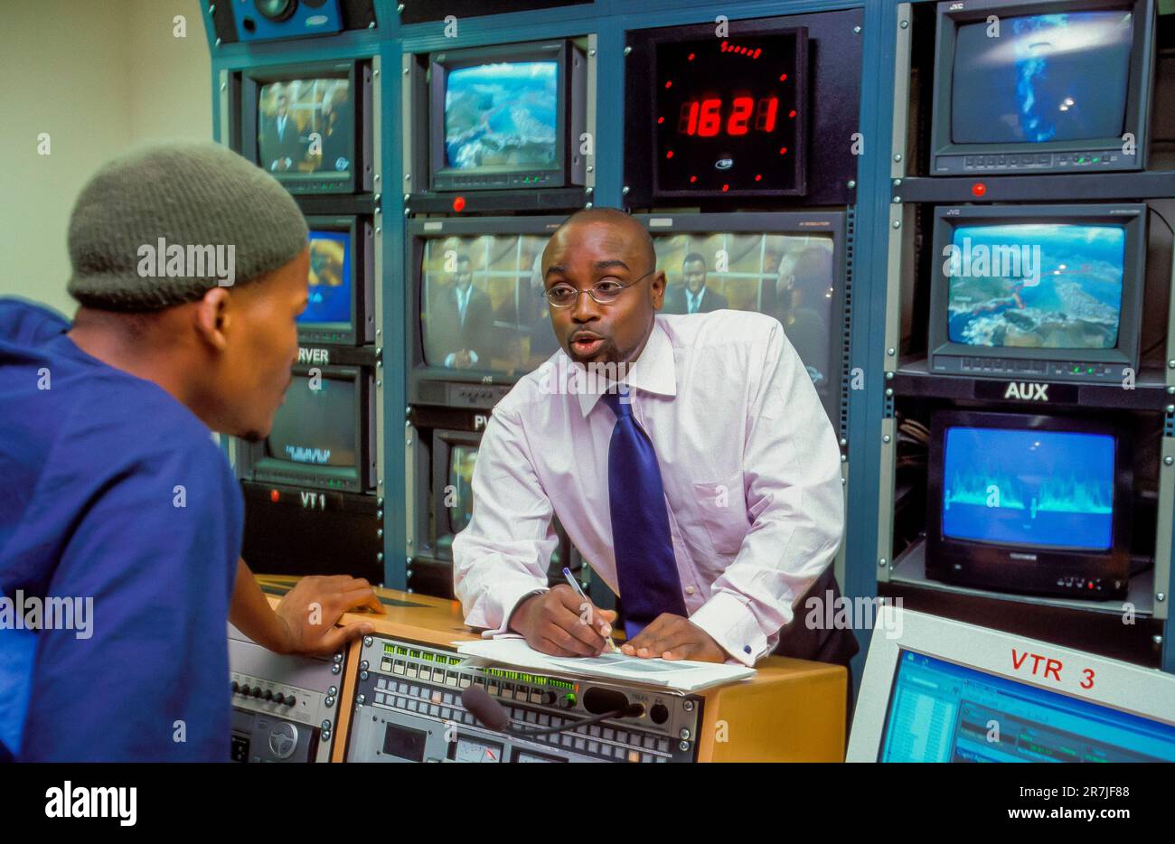 South Africa, Johannesburg. Television studio of TVAfrica Stock Photo
