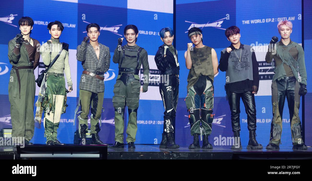 S. Korean boy group Ateez South Korean boy group Ateez poses for a