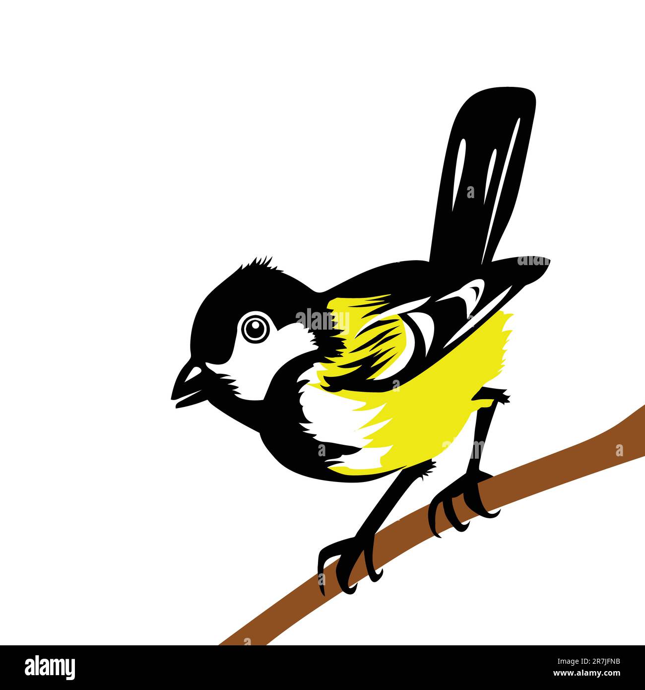 Tomten Drawing vector drawing tomtit on white background Stock Vector Image & Art - Alamy
