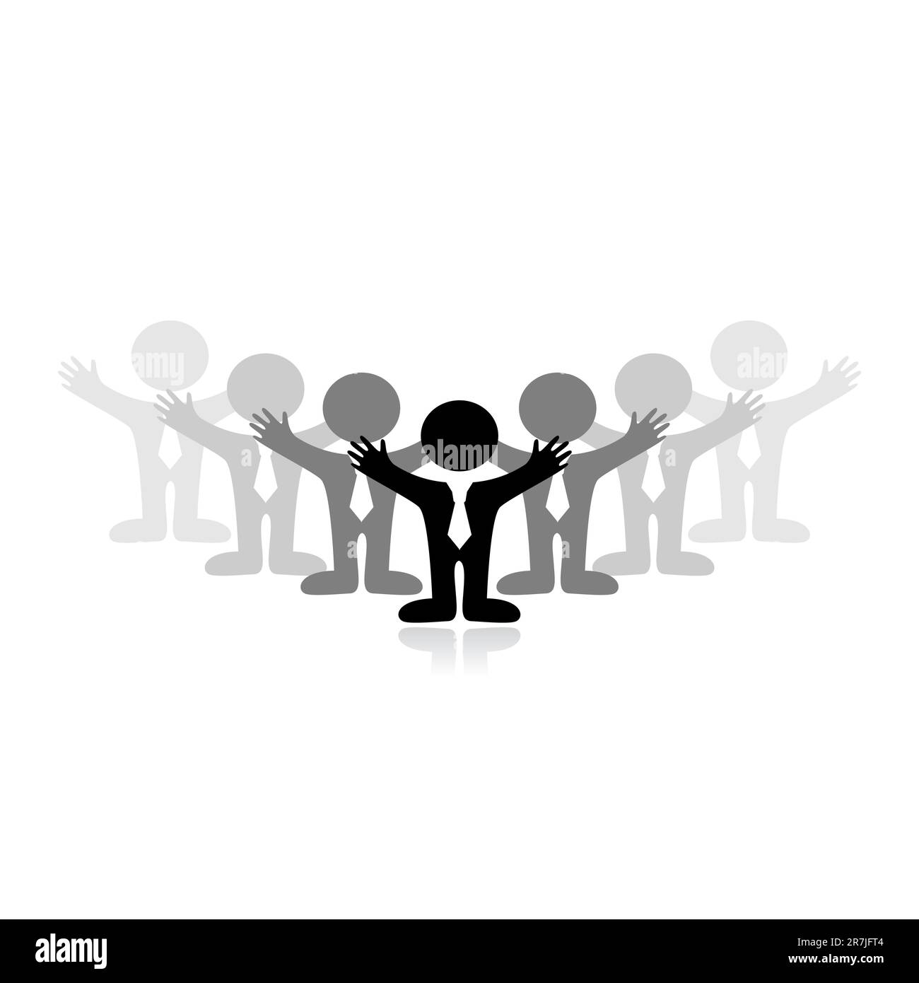 symbol - the successful business team Stock Vector