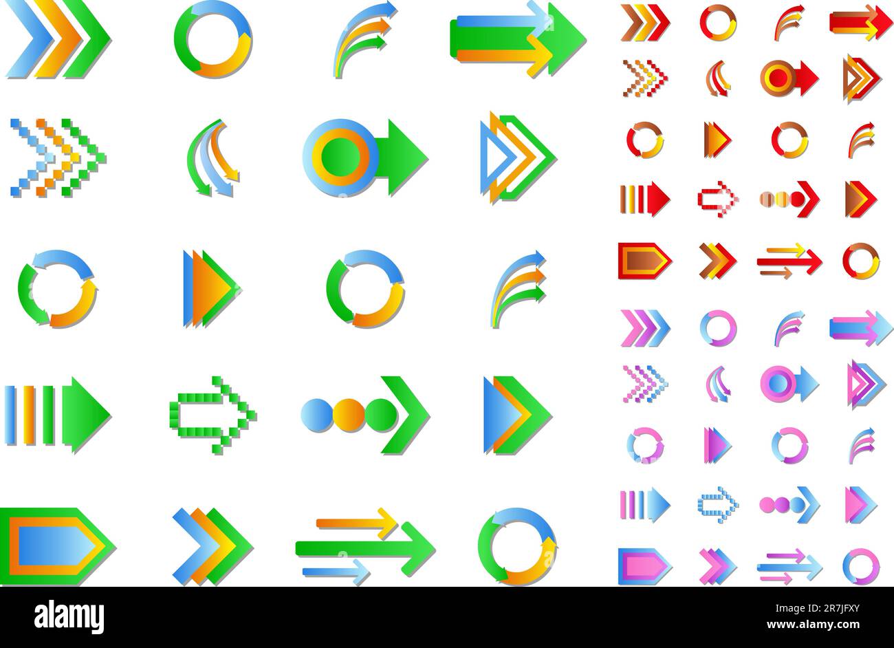 Set of vector arrows on white background Stock Vector Image & Art - Alamy