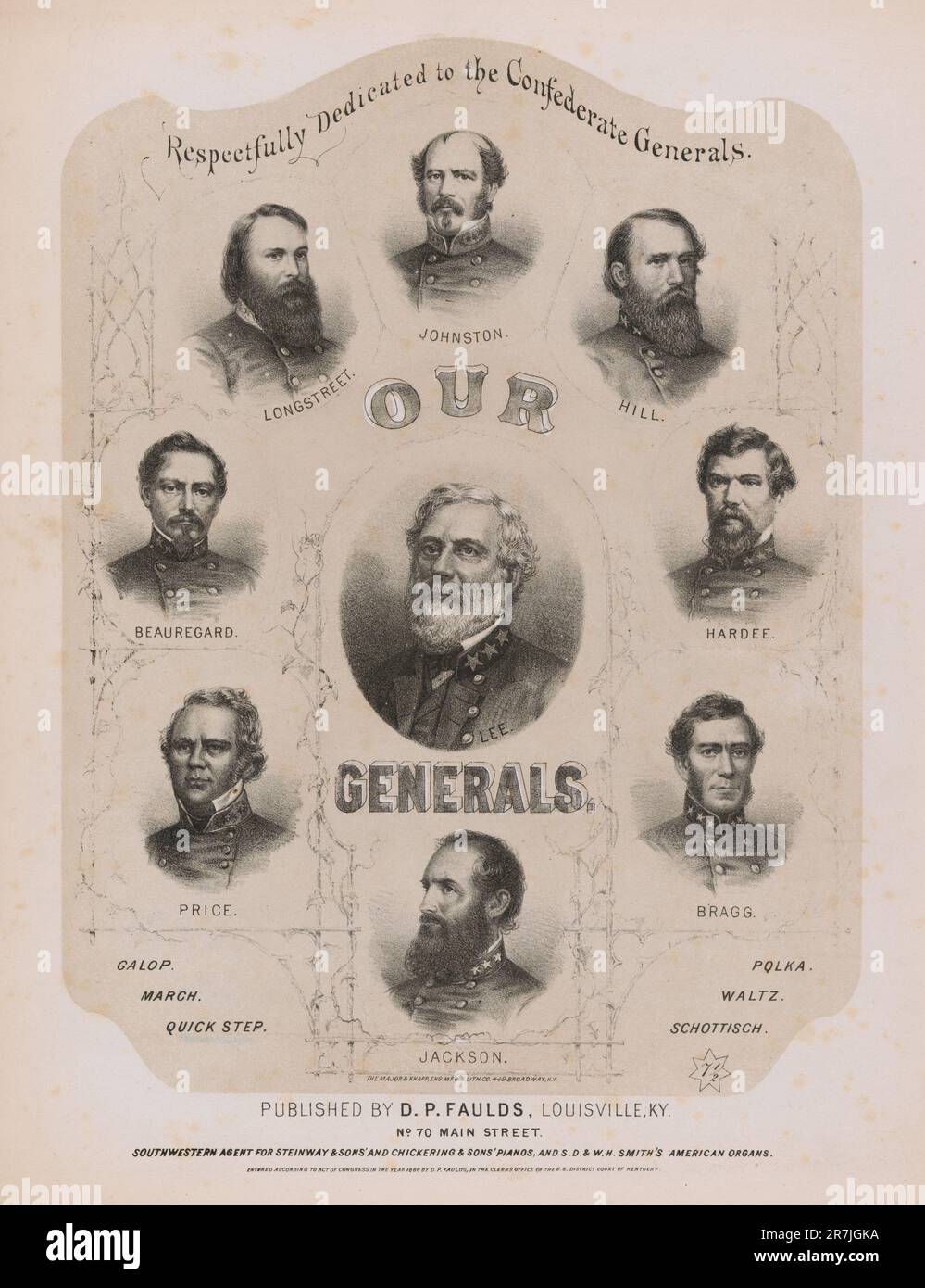 Our Generals 1866 Stock Photo