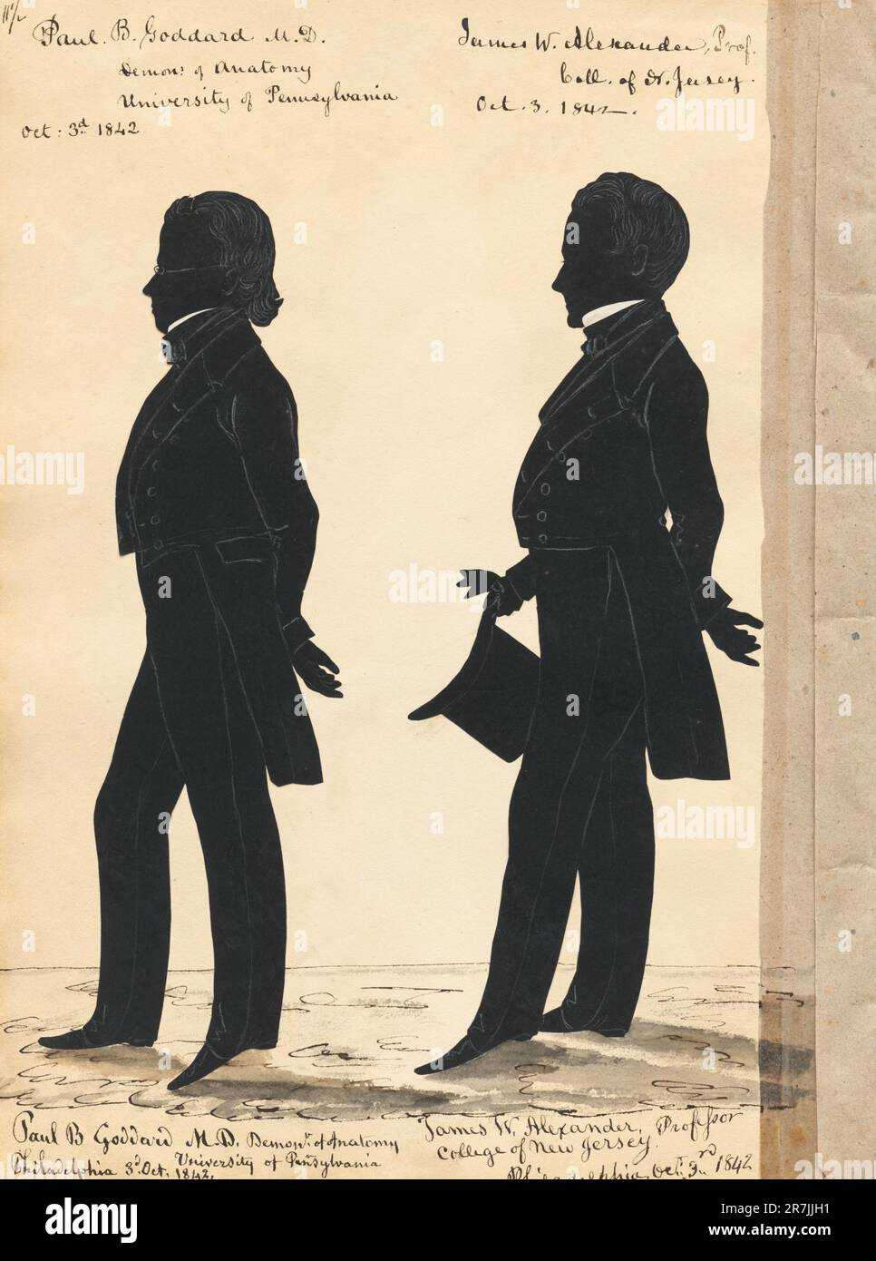 Paul Goddard and James Alexander 1842 Stock Photo