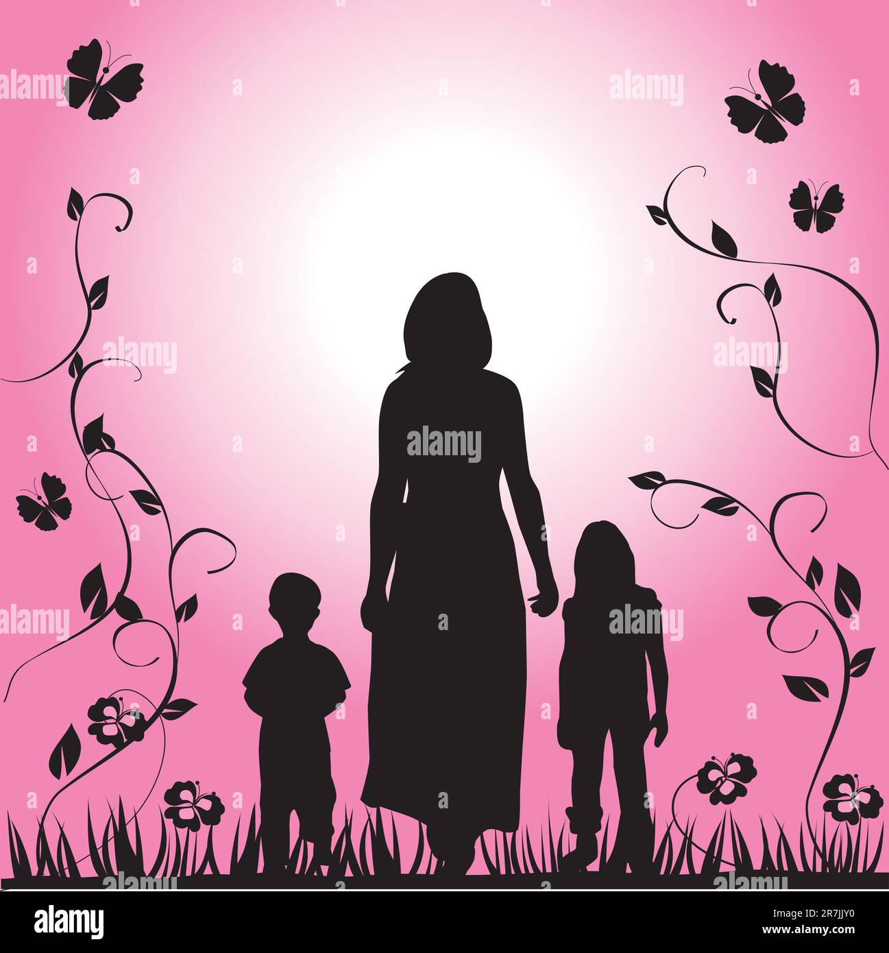 vector illustration of a happy family Stock Vector Image & Art - Alamy