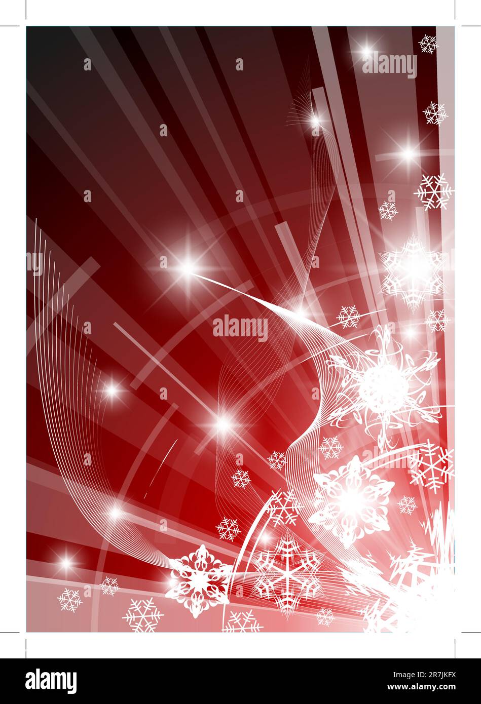 Christmas background with white snowflakes red version Stock Vector ...