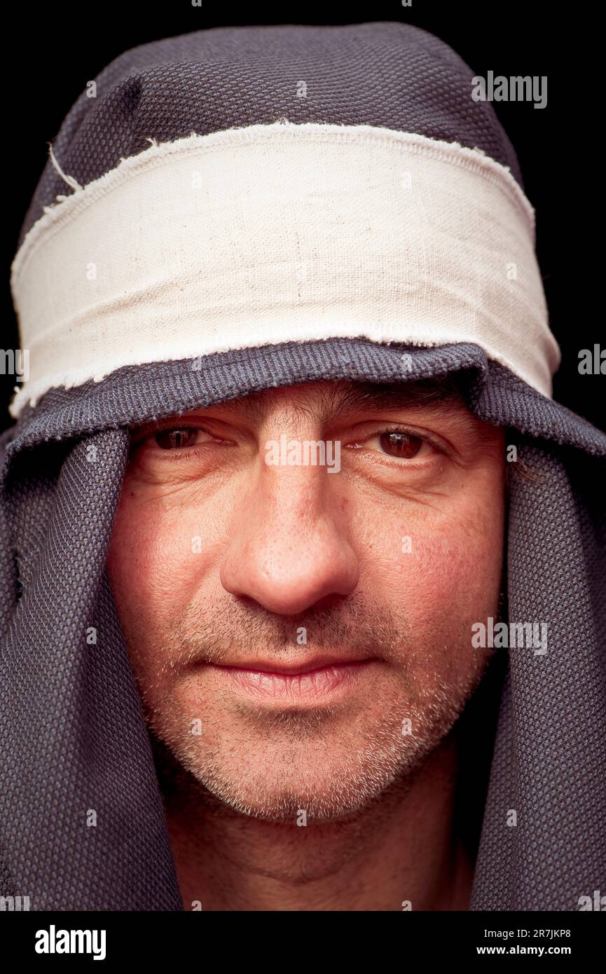 Seven parishioners assume the role of Jesus during the annual Good