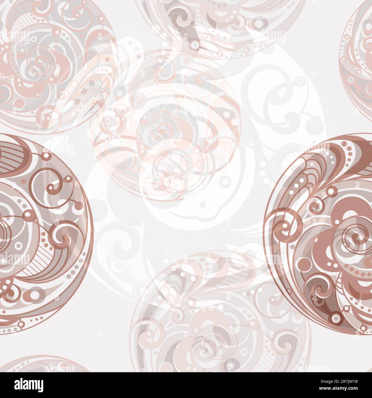 vector seamless abstract bright background with spirals, eps10 Stock Vector