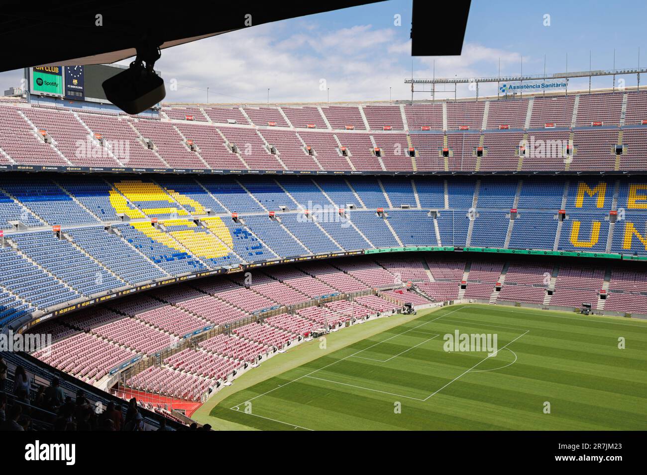 View from the highest Seats of the F.C. Barcelona Soccer Stadium, Camp