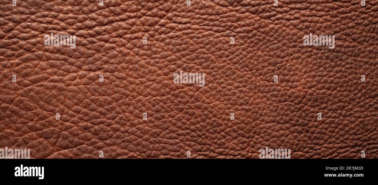 luxury leather texture with genuine pattern, brown skin background Stock Photo