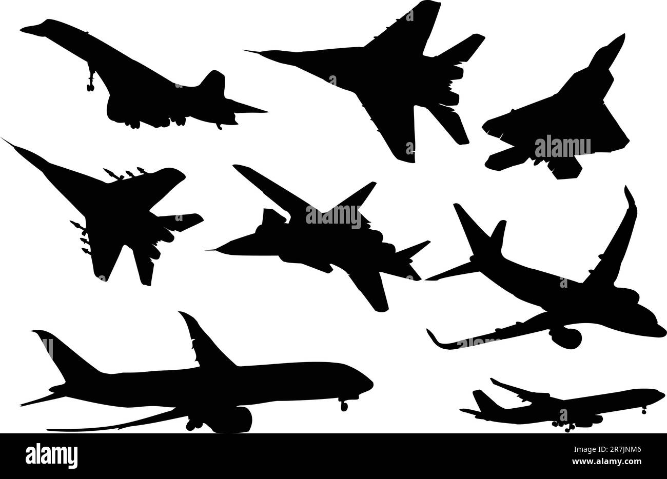 airplanes collection vector Stock Vector Image & Art Alamy