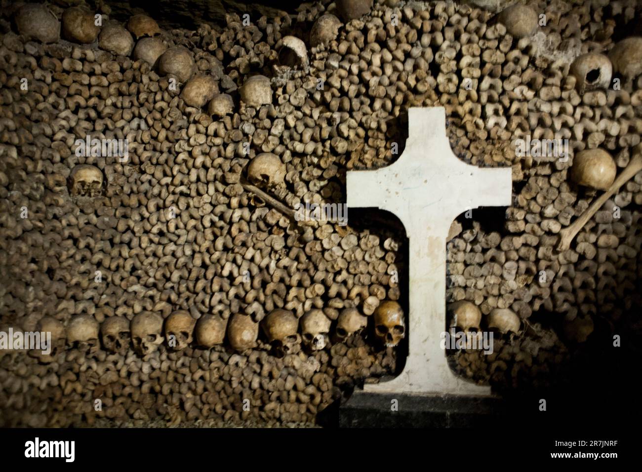 Inside the famous underground burial area in Paris Stock