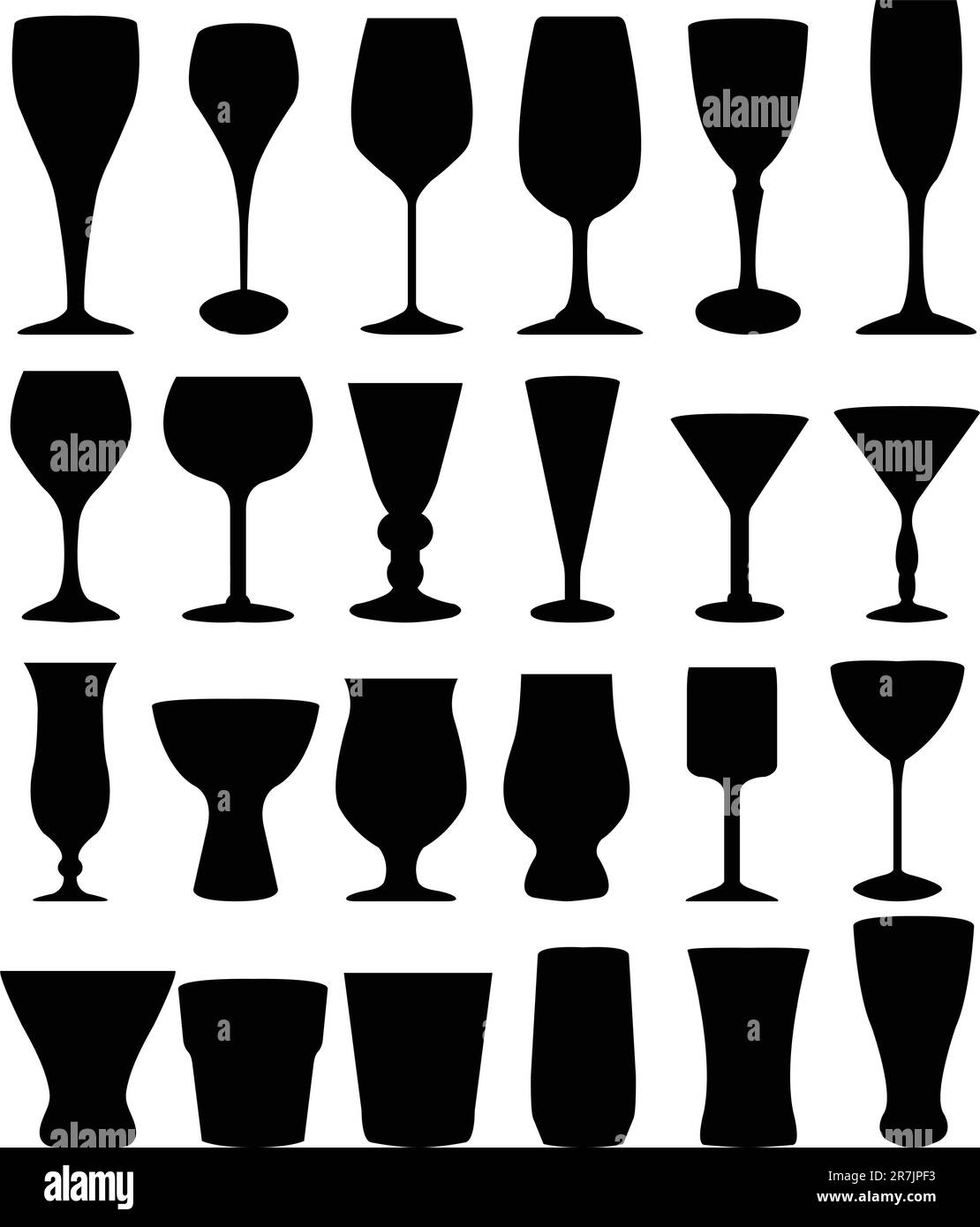 Bar Glasses Vector Stock Illustration - Download Image Now - Beer -  Alcohol, Ghost, Wine - iStock