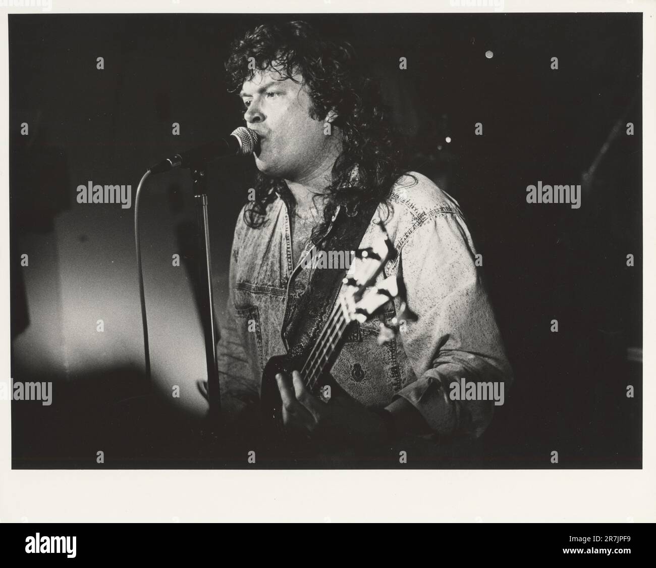 Glenn Hughes on stage Snoopy Club, Cannock April 25. 1989