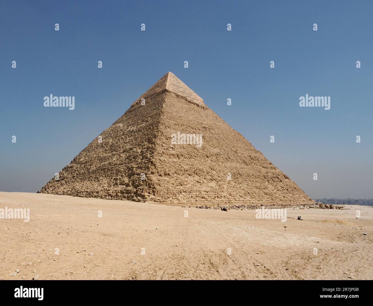 Cheops Pyramids in Arid Egypt: Triangular Marvels of Ancient Civ Stock Photo