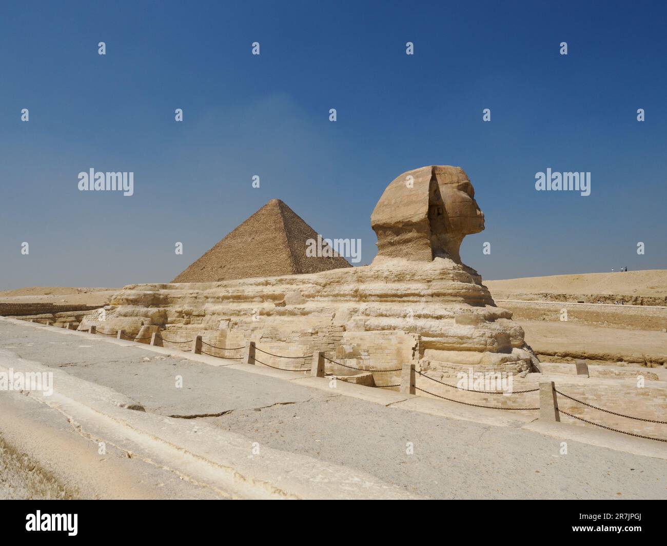 Journey to Ancient Egypt: Exploring Pyramids and Sphinxes in Cai Stock Photo